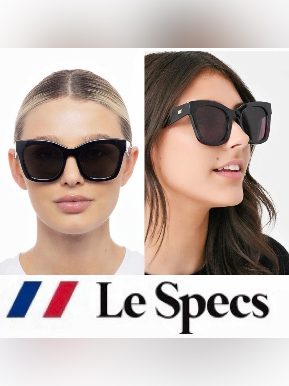 Le Specs Showstopper Black Sunglasses Like New